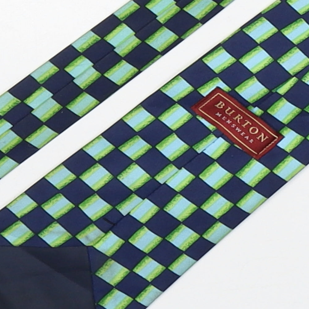 Mens Burton Multicoloured Plaids & Checks  Pointed Tie