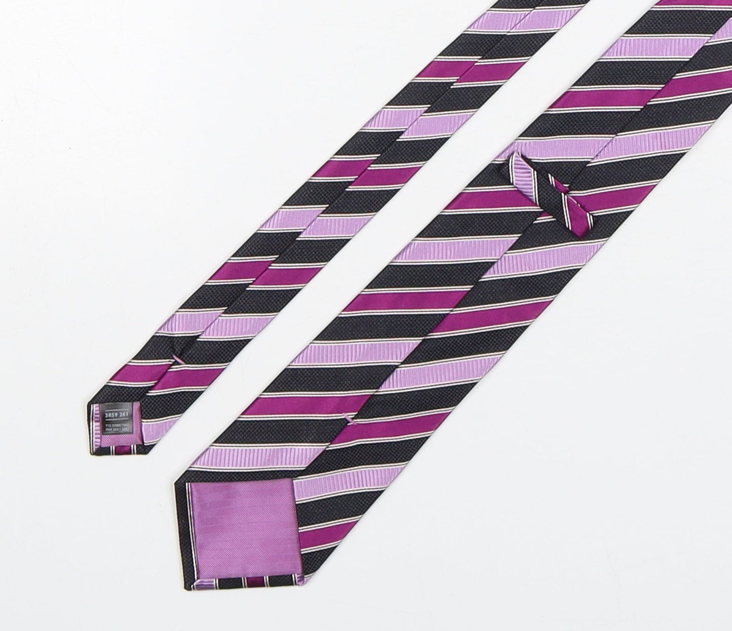 Marks and Spencer Mens Multicoloured Striped Silk Pointed Tie One Size