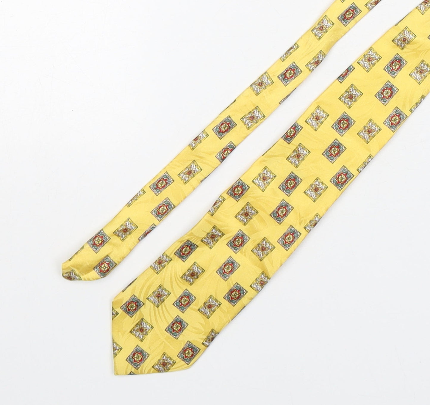 Mens Fox & Chave Gold Geometric  Pointed Tie