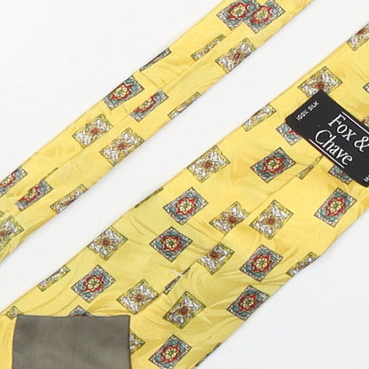 Mens Fox & Chave Gold Geometric  Pointed Tie