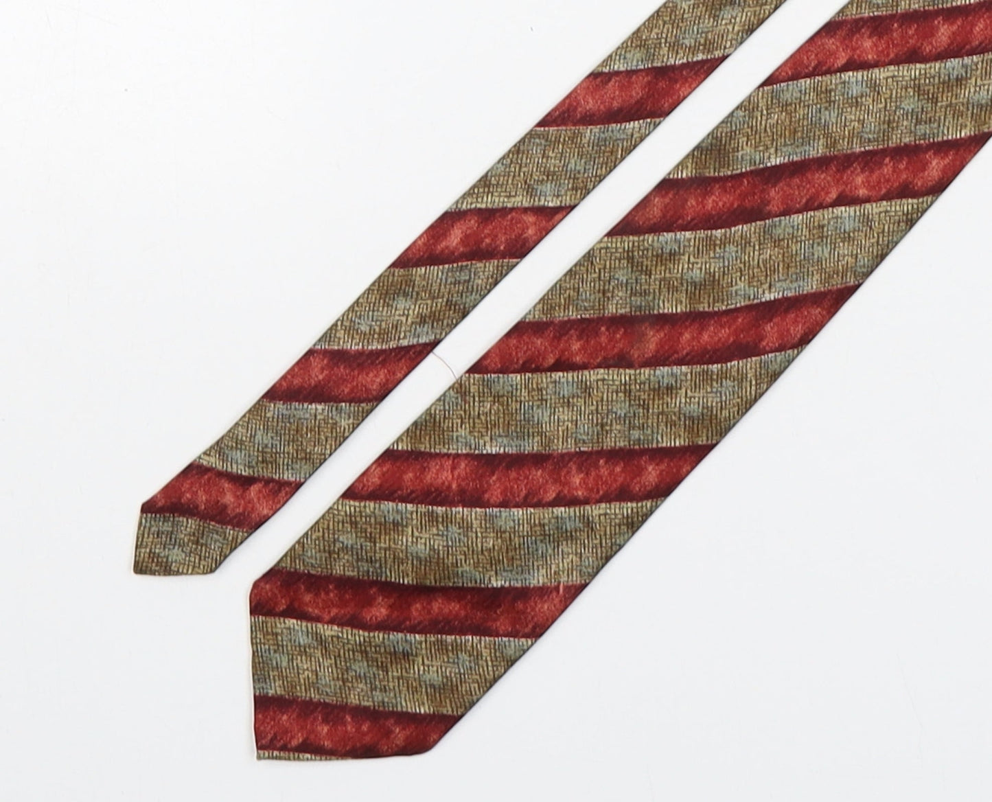 Marks and Spencer Mens Multicoloured Striped Silk Pointed Tie One Size