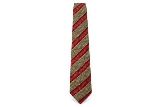 Front view of Marks & Spencer men’s multicoloured striped silk pointed tie one size