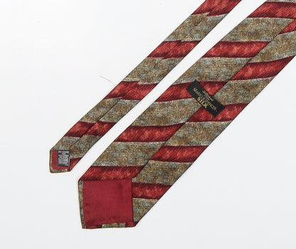Marks and Spencer Mens Multicoloured Striped Silk Pointed Tie One Size