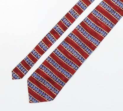 NEXT Mens Multicoloured Striped Silk Pointed Tie One Size