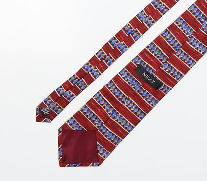 NEXT Mens Multicoloured Striped Silk Pointed Tie One Size