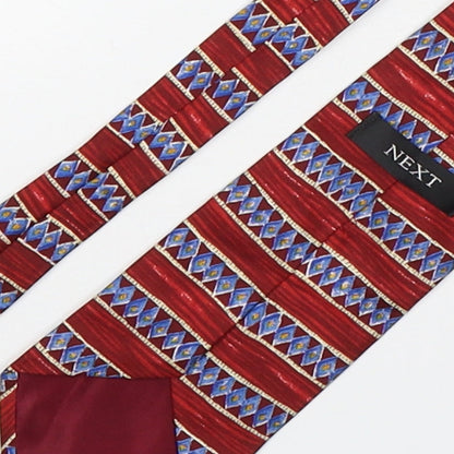 NEXT Mens Multicoloured Striped Silk Pointed Tie One Size