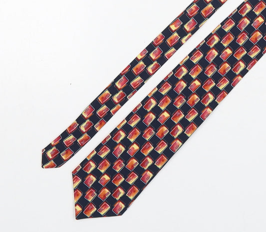 Marks and Spencer Mens Multicoloured Geometric Polyester Pointed Tie One Size
