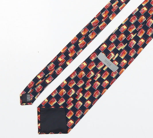 Marks and Spencer Mens Multicoloured Geometric Polyester Pointed Tie One Size
