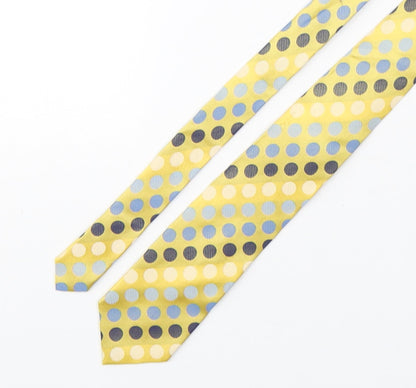 Kensington  Mens Multicoloured Polka Dot Silk Pointed Tie One Size