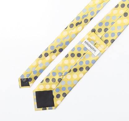 Kensington  Mens Multicoloured Polka Dot Silk Pointed Tie One Size