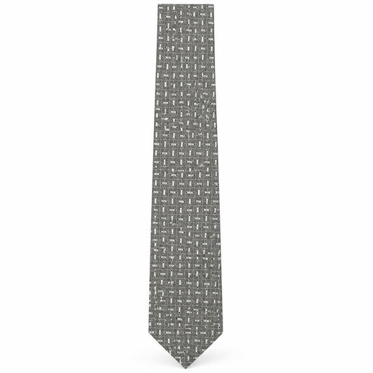 Front view of Marks & Spencer men’s multicoloured geometric silk pointed tie one size