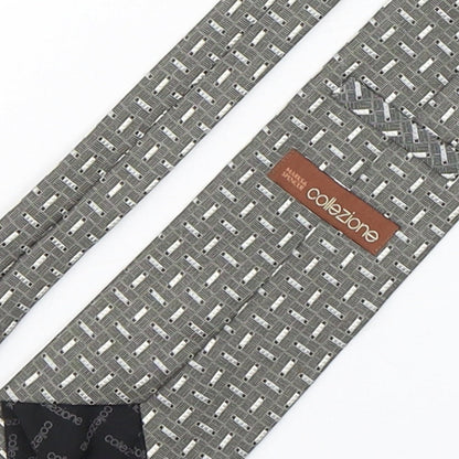 Marks and Spencer Mens Multicoloured Geometric Silk Pointed Tie One Size