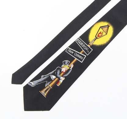 Brothers  Mens Multicoloured Geometric Polyester Pointed Tie One Size - New Orleans