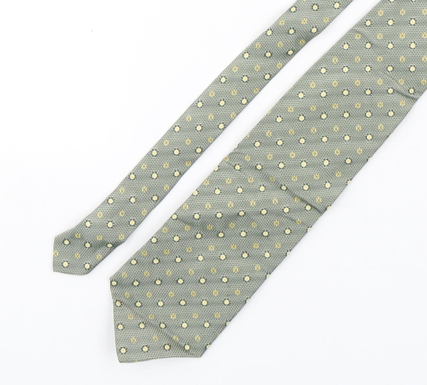 Van Girls  Mens Green Floral Silk Pointed Tie One Size