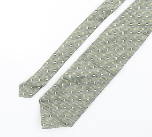 Van Girls  Mens Green Floral Silk Pointed Tie One Size