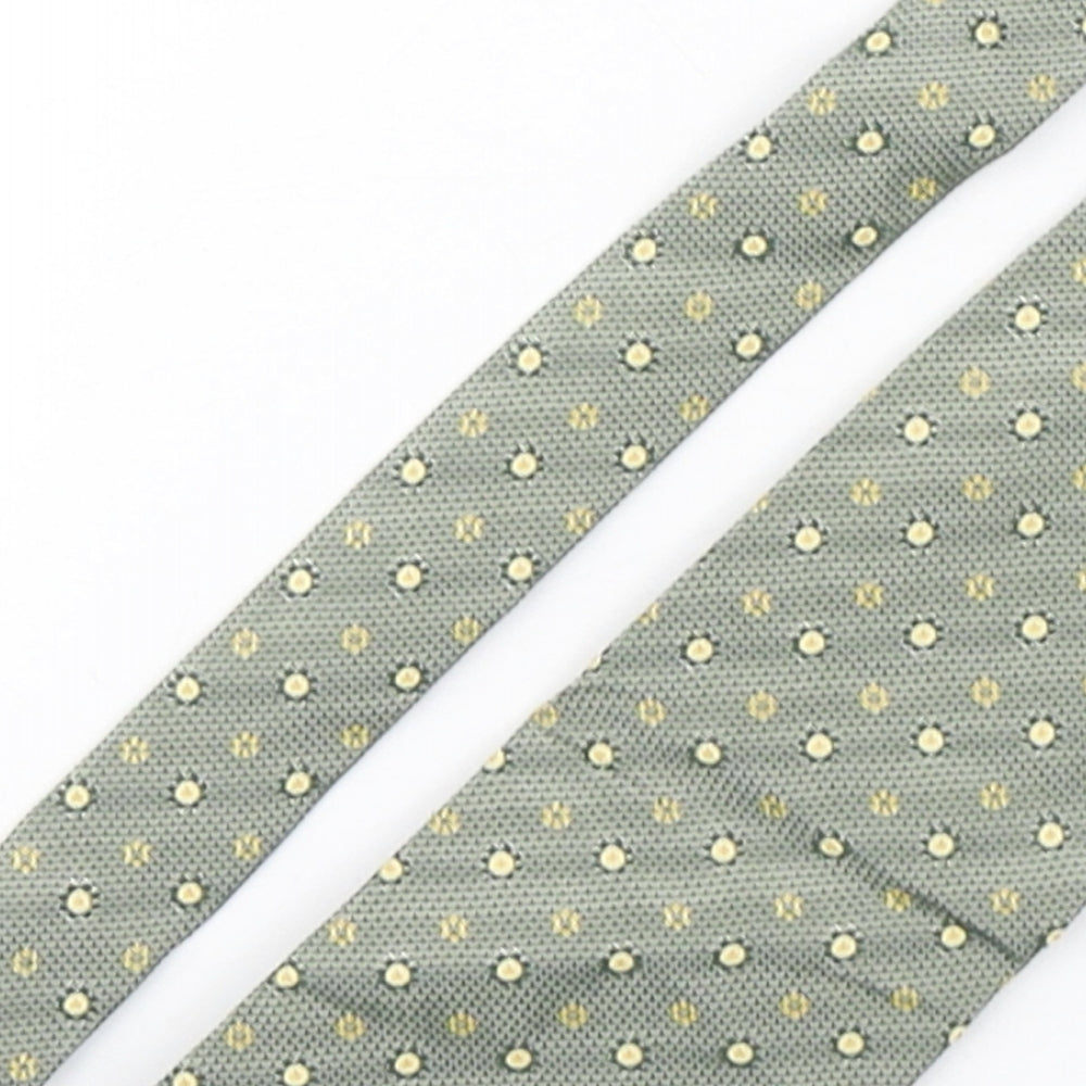 Van Girls  Mens Green Floral Silk Pointed Tie One Size