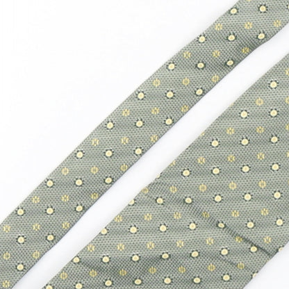 Van Girls  Mens Green Floral Silk Pointed Tie One Size