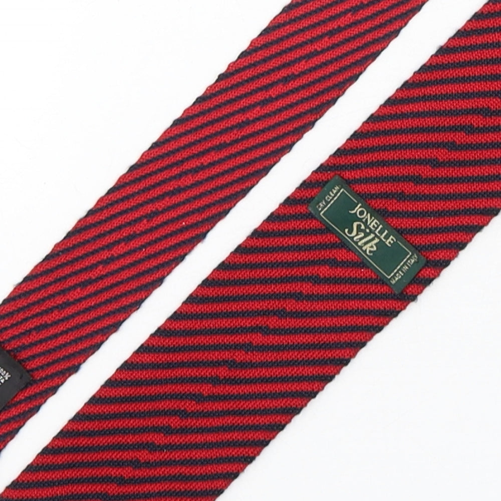 Jonelle  Mens Multicoloured Striped Silk Pointed Tie One Size