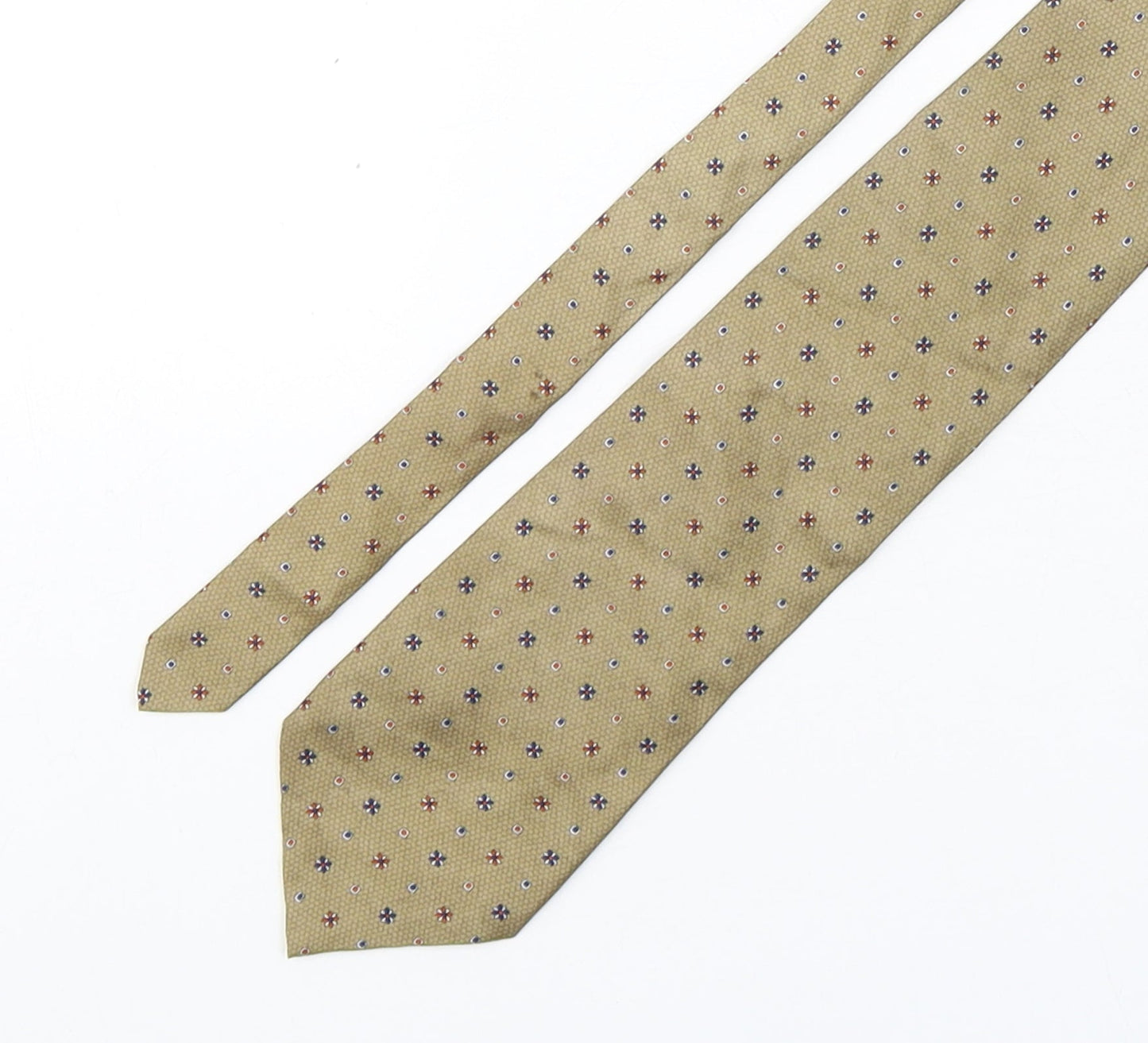 Preworn Mens Multicoloured Geometric Silk Pointed Tie One Size