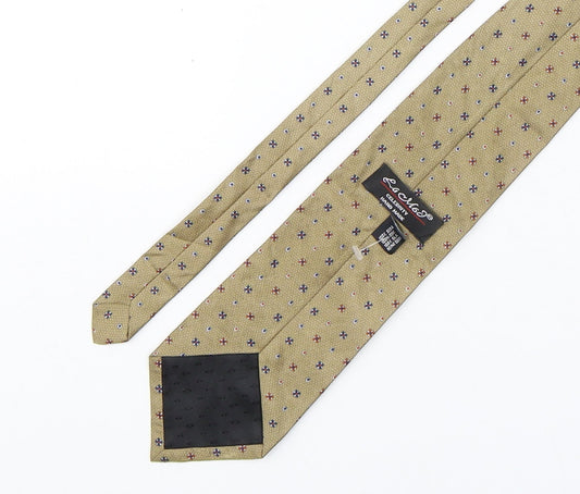 Preworn Mens Multicoloured Geometric Silk Pointed Tie One Size