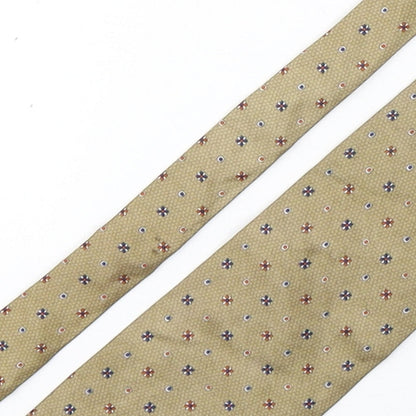 Preworn Mens Multicoloured Geometric Silk Pointed Tie One Size