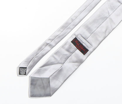 Mens Carlo Colombo Silver No Pattern  Pointed Tie