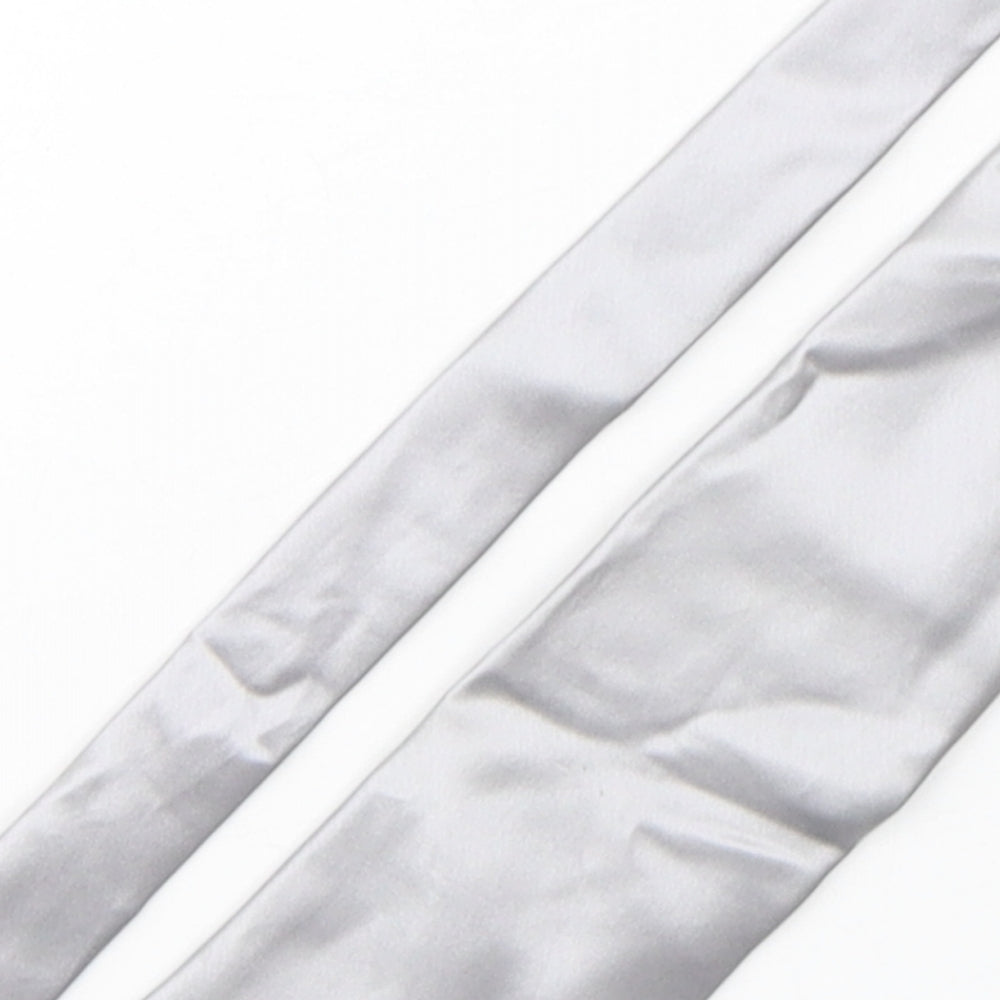 Mens Carlo Colombo Silver No Pattern  Pointed Tie
