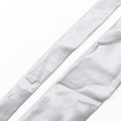 Mens Carlo Colombo Silver No Pattern  Pointed Tie