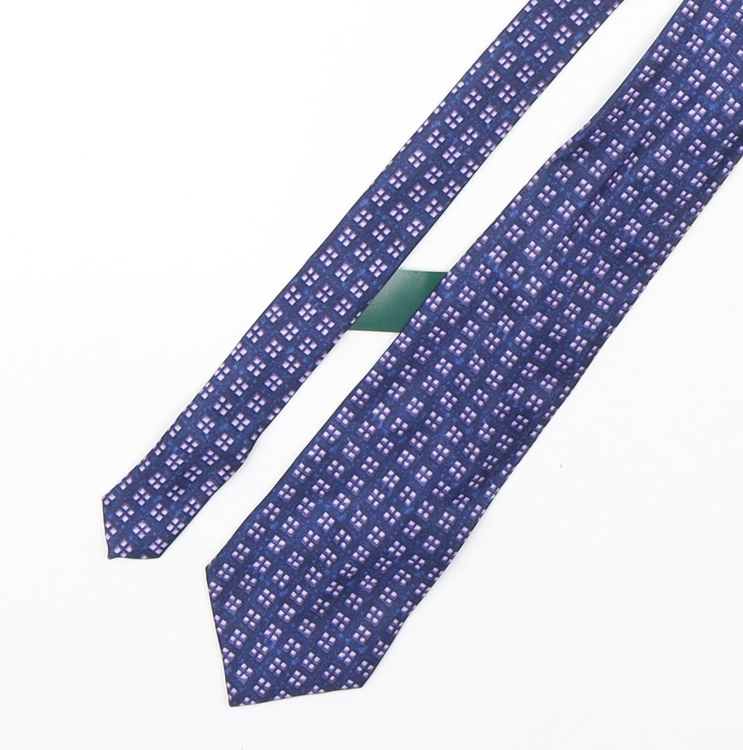 Marks and Spencer Mens Purple Plaids & Checks Polyester Pointed Tie One Size