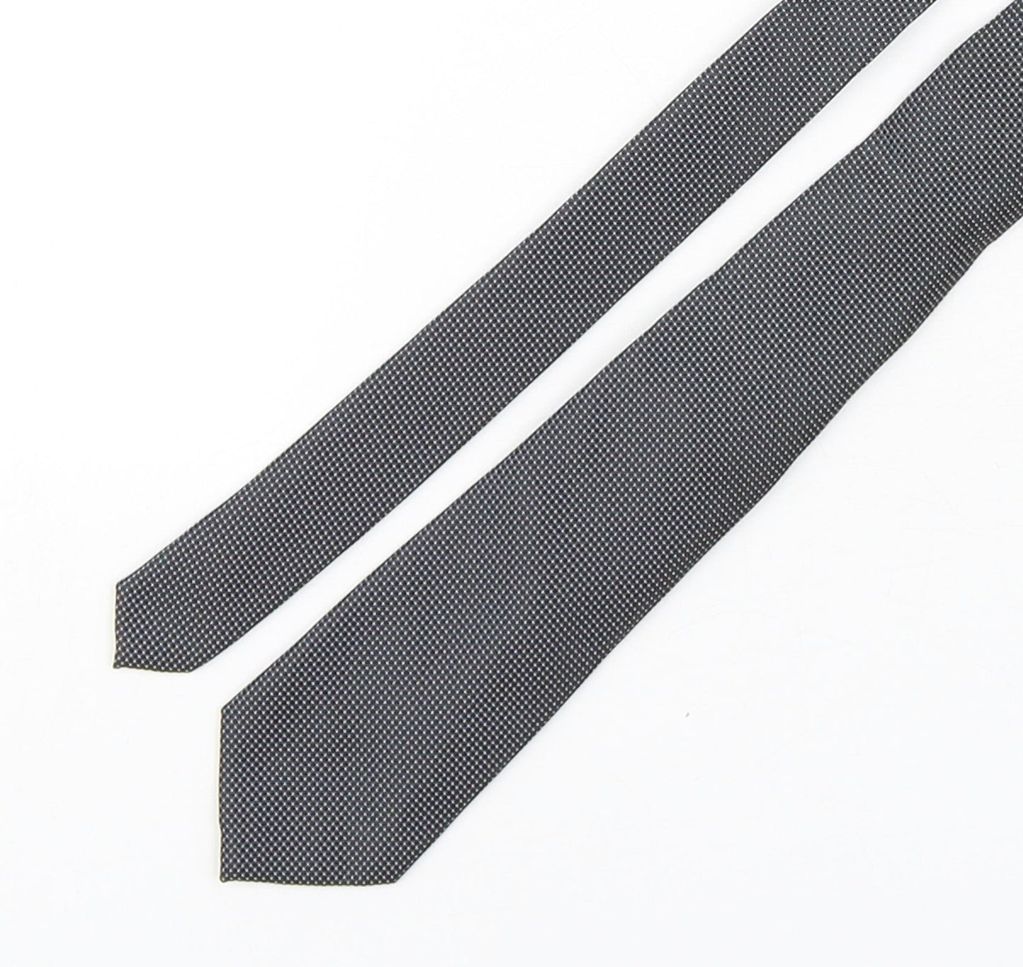 Mens Burton Grey Polka Dot  Pointed Tie