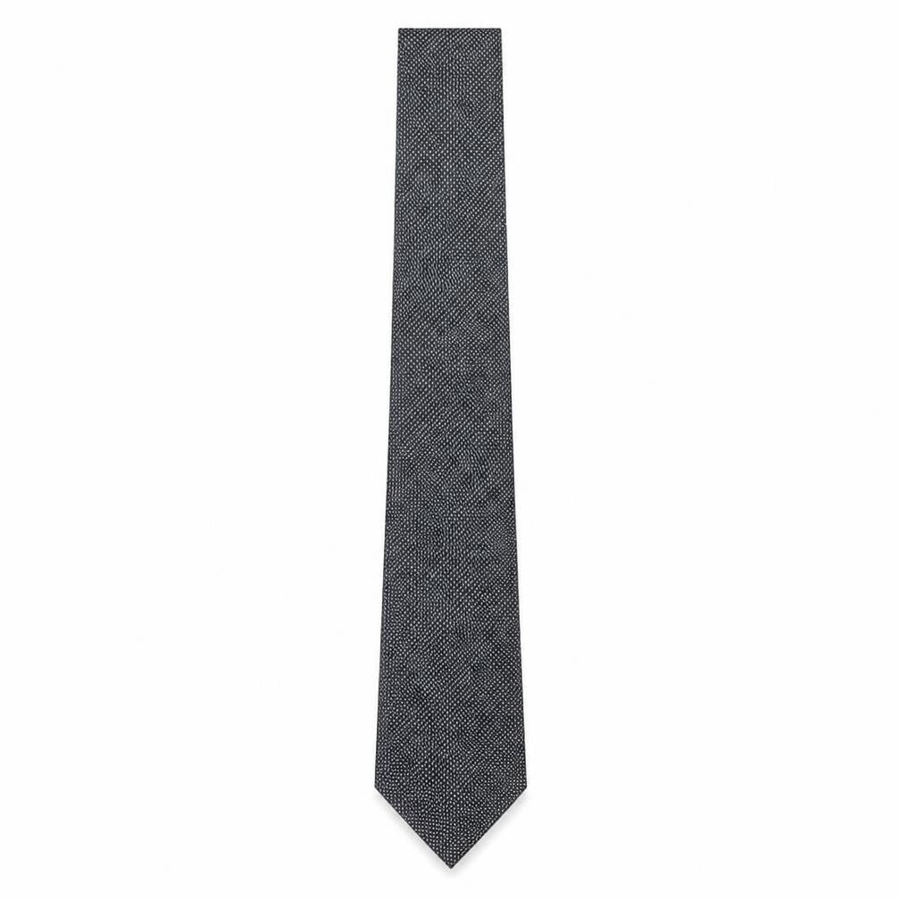 Mens Burton Grey Polka Dot  Pointed Tie