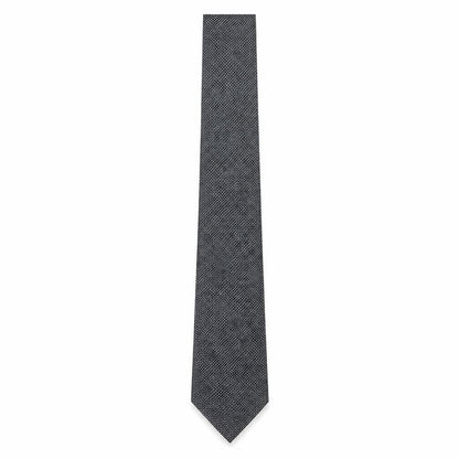 Mens Burton Grey Polka Dot  Pointed Tie
