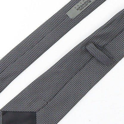 Mens Burton Grey Polka Dot  Pointed Tie