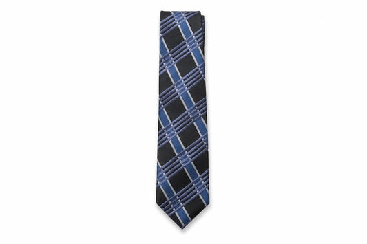 Front view of Skopes men’s multicoloured plaids & checks polyester pointed tie one size