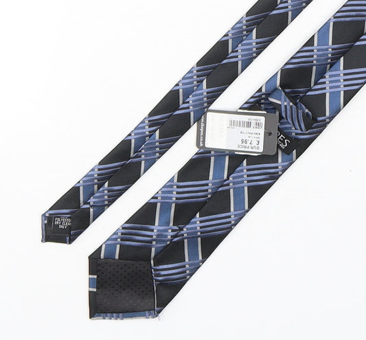 Skopes Mens Multicoloured Plaids & Checks Polyester Pointed Tie One Size