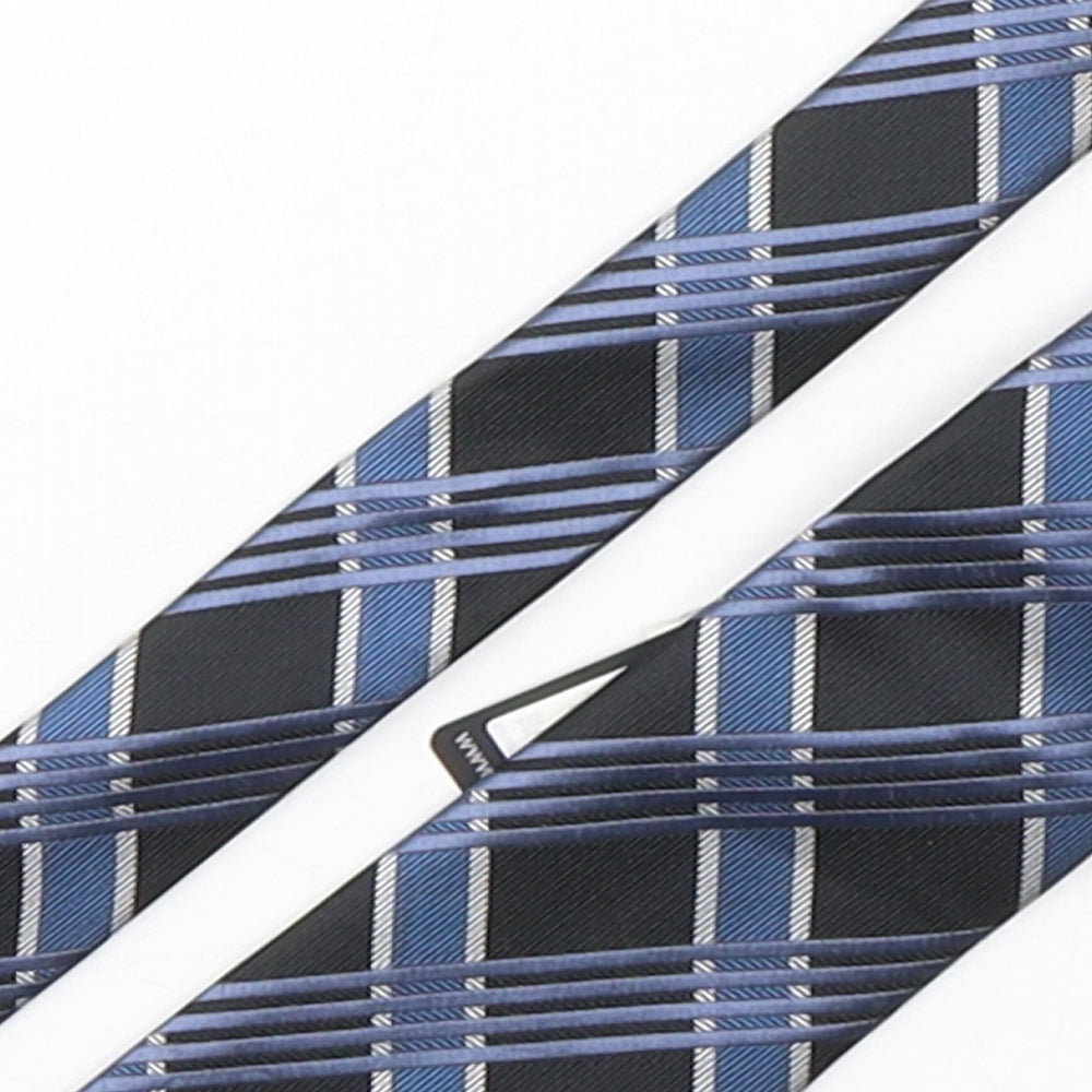 Skopes Mens Multicoloured Plaids & Checks Polyester Pointed Tie One Size