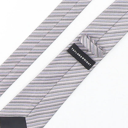 Mens Taylor & Wright Multicoloured Striped  Pointed Tie