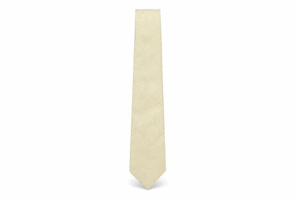 Mens Frangi Yellow Polka Dot  Pointed Tie