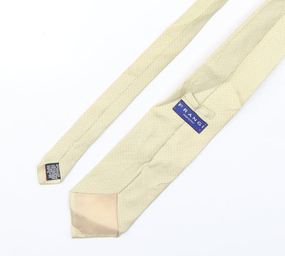 Mens Frangi Yellow Polka Dot  Pointed Tie