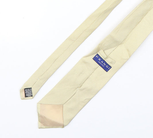 Mens Frangi Yellow Polka Dot  Pointed Tie
