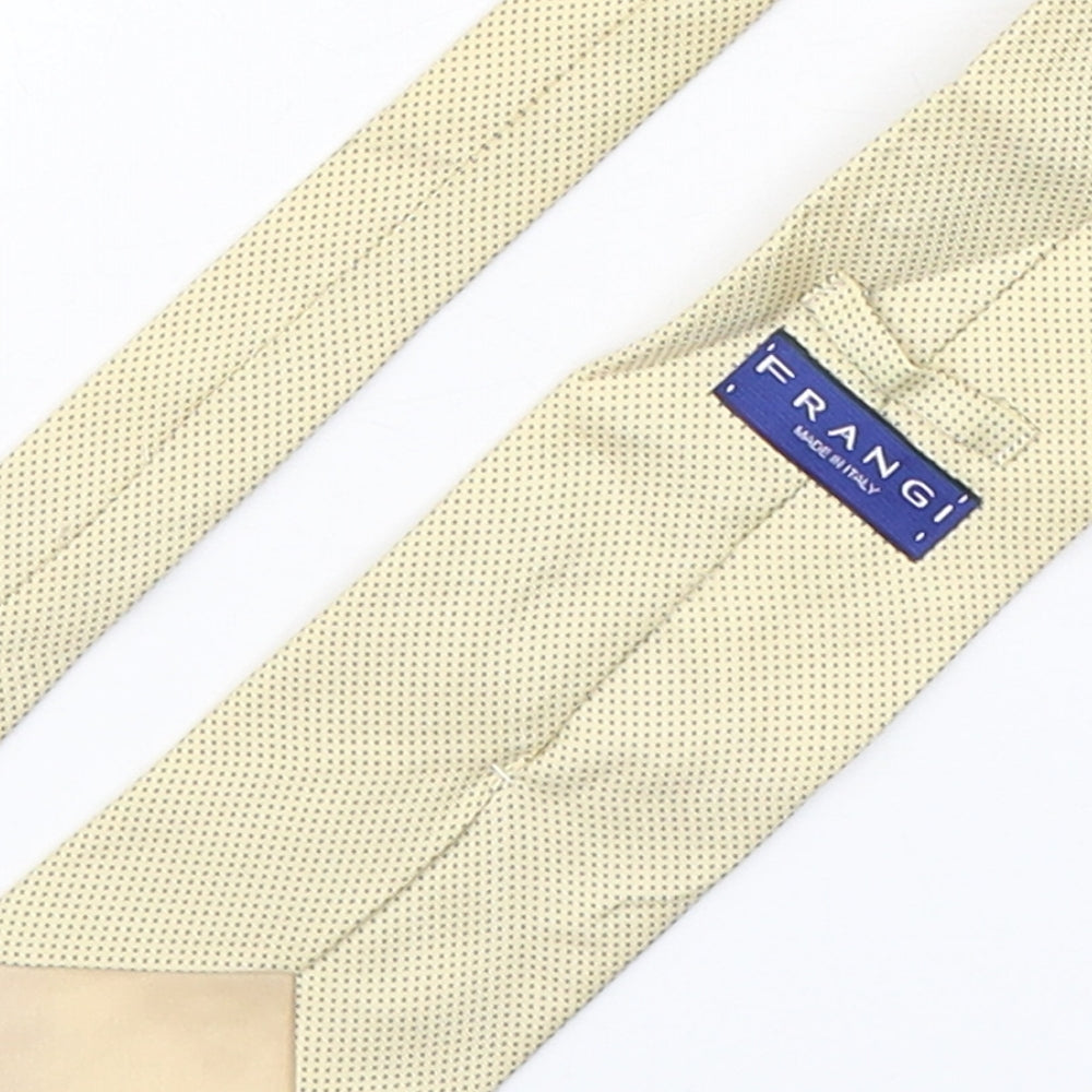 Mens Frangi Yellow Polka Dot  Pointed Tie