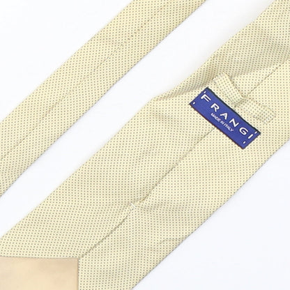 Mens Frangi Yellow Polka Dot  Pointed Tie