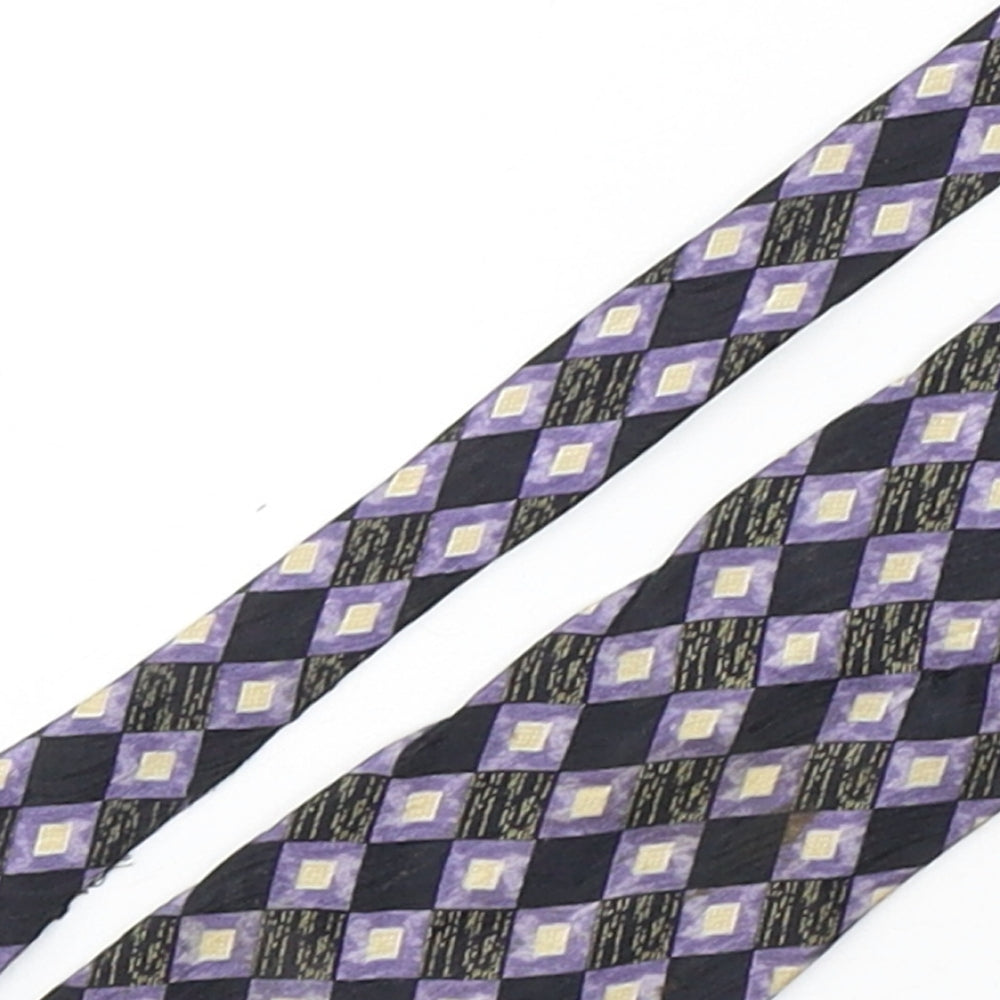 StBernard  Mens Multicoloured Geometric Silk Pointed Tie One Size