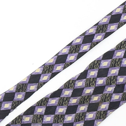 StBernard  Mens Multicoloured Geometric Silk Pointed Tie One Size