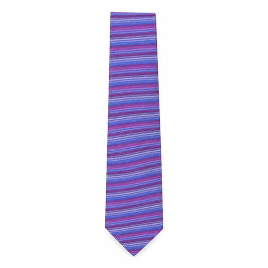 Front view of TieRack men’s multicoloured striped silk pointed tie one size