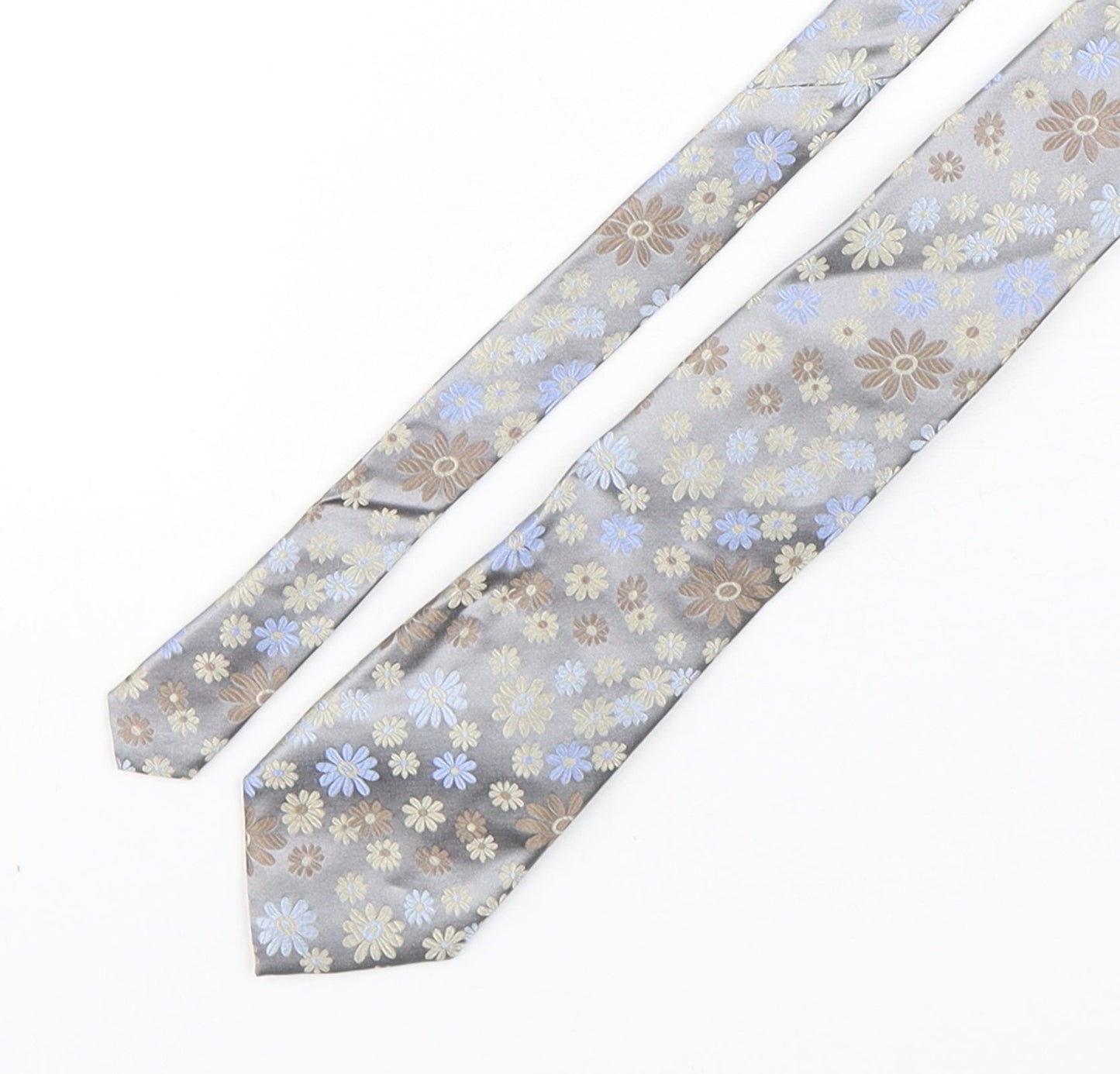 Marks and Spencer Mens Multicoloured Floral Silk Pointed Tie One Size