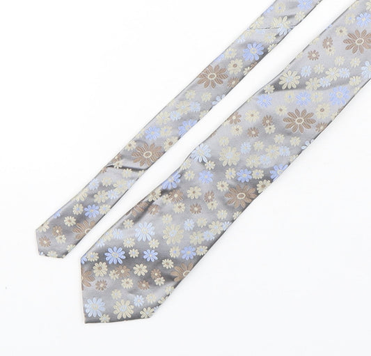 Marks and Spencer Mens Multicoloured Floral Silk Pointed Tie One Size