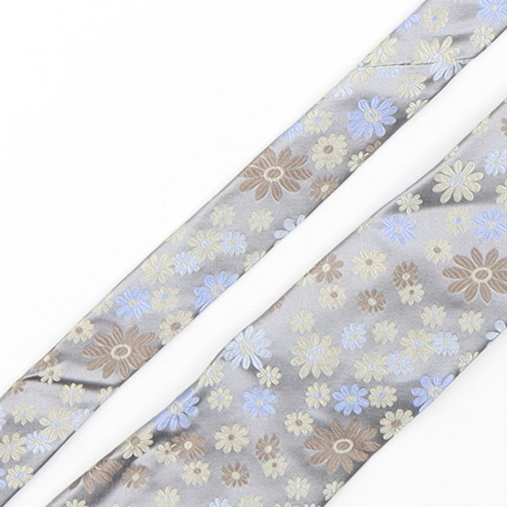 Marks and Spencer Mens Multicoloured Floral Silk Pointed Tie One Size