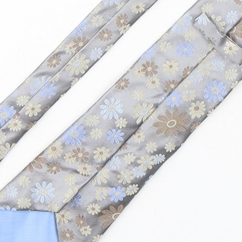 Marks and Spencer Mens Multicoloured Floral Silk Pointed Tie One Size
