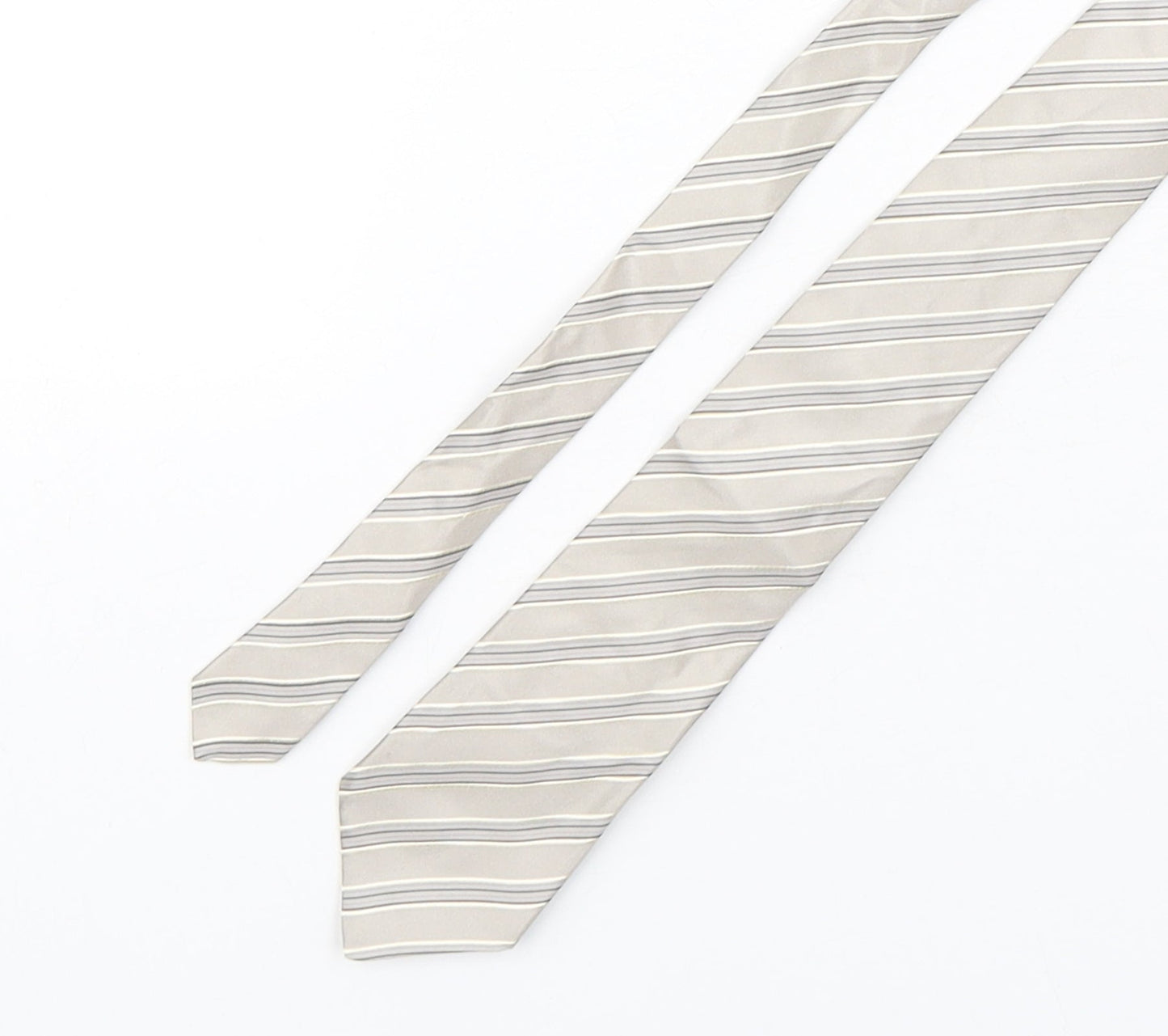 Autograph Mens Multicoloured Striped Silk Pointed Tie One Size